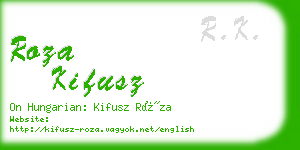 roza kifusz business card